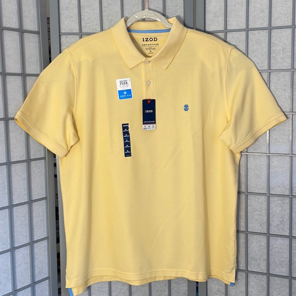 IZOD sport flex cool fx yellow polo shirt